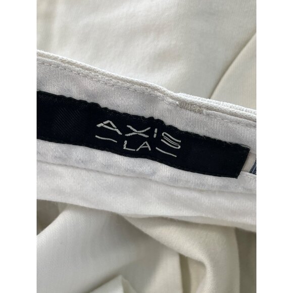 Axis LA Pleated Chino Shorts Size 34 Cream Cotton Tencel Neutral Outdoor Outings - Picture 4 of 7